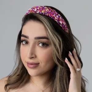 NILA Haarreif - Strasssteine von Rosa bis Dunkelviolett