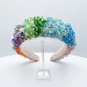 Regenbogen Haarreif mit Kristallen