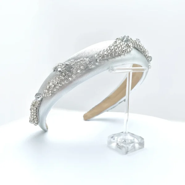 sepideh silber glasperlen haarreif