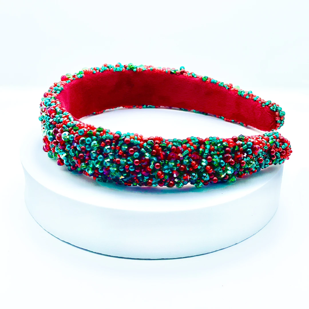 ANITA – Weihnachtlicher Haarreif mit Glasperlen – Bild 5