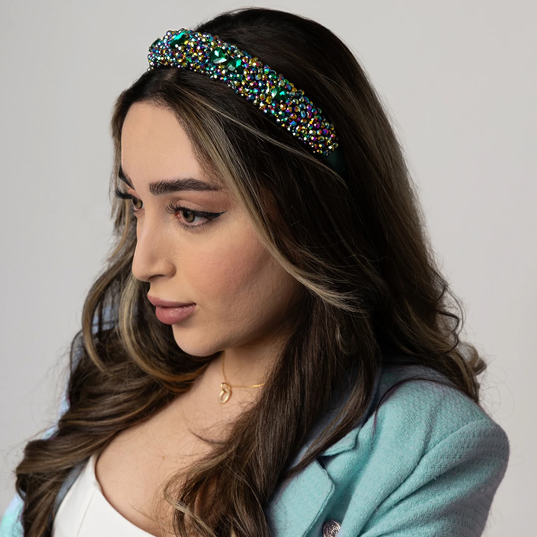 CHRISTMAS – Haarreif mit Laser-Kristallperlen – Bild 4