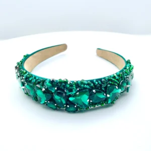 MAHAK – Flacher Satin-Haarreifen mit edler Perlenverzierung