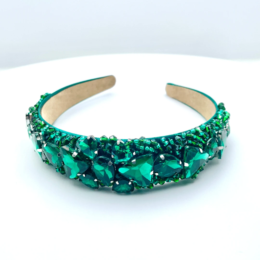 MAHAK – Flacher Satin-Haarreifen mit edler Perlenverzierung – Bild 3