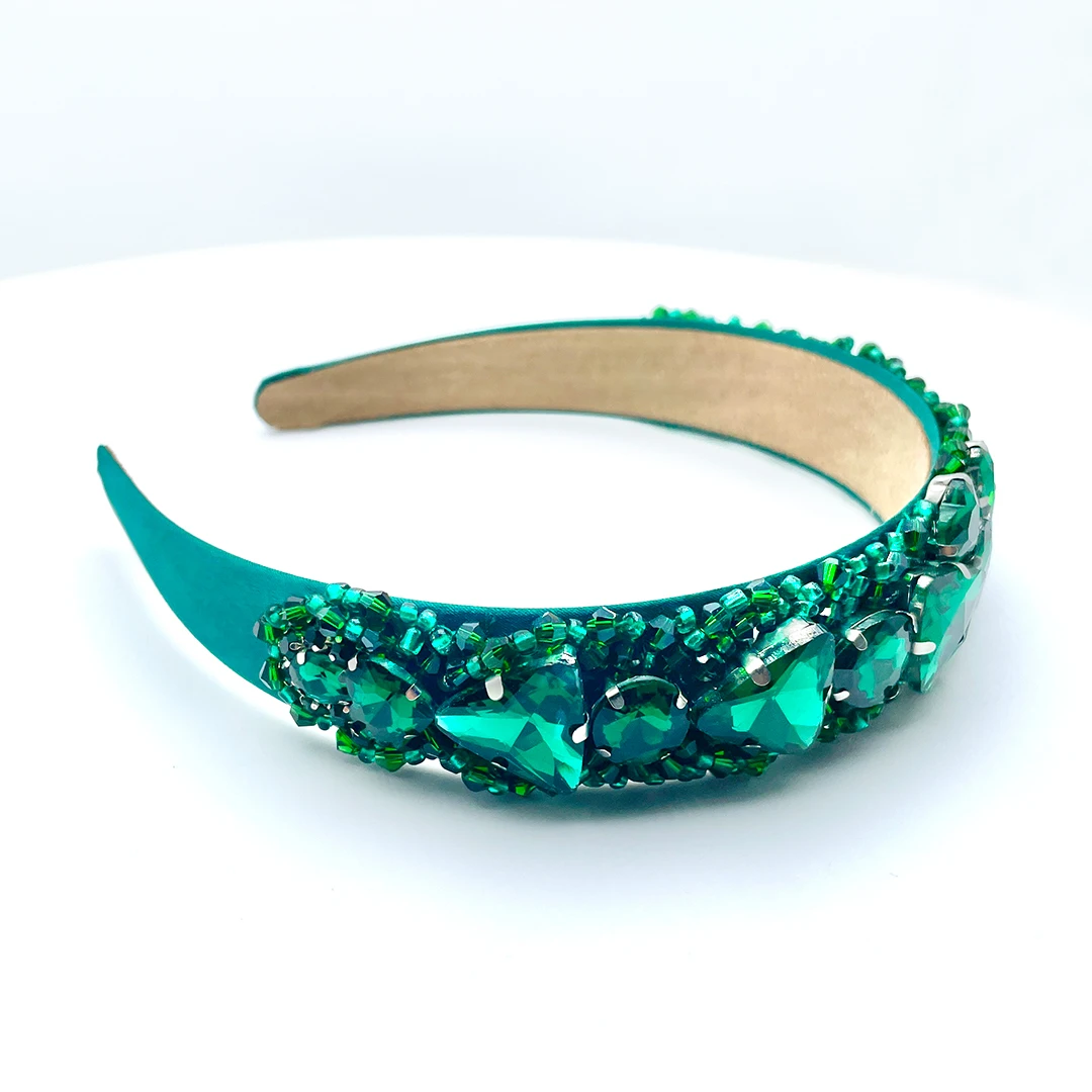 MAHAK – Flacher Satin-Haarreifen mit edler Perlenverzierung – Bild 2