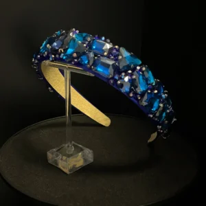 PFAUENBLAU – Strass-Haarreif in edlem Blauglanz