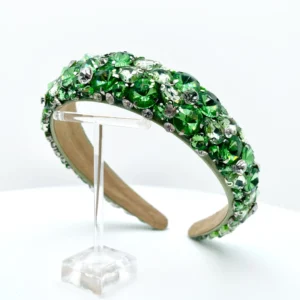 RAKHSHAN – Strass-Haarreif in Grün