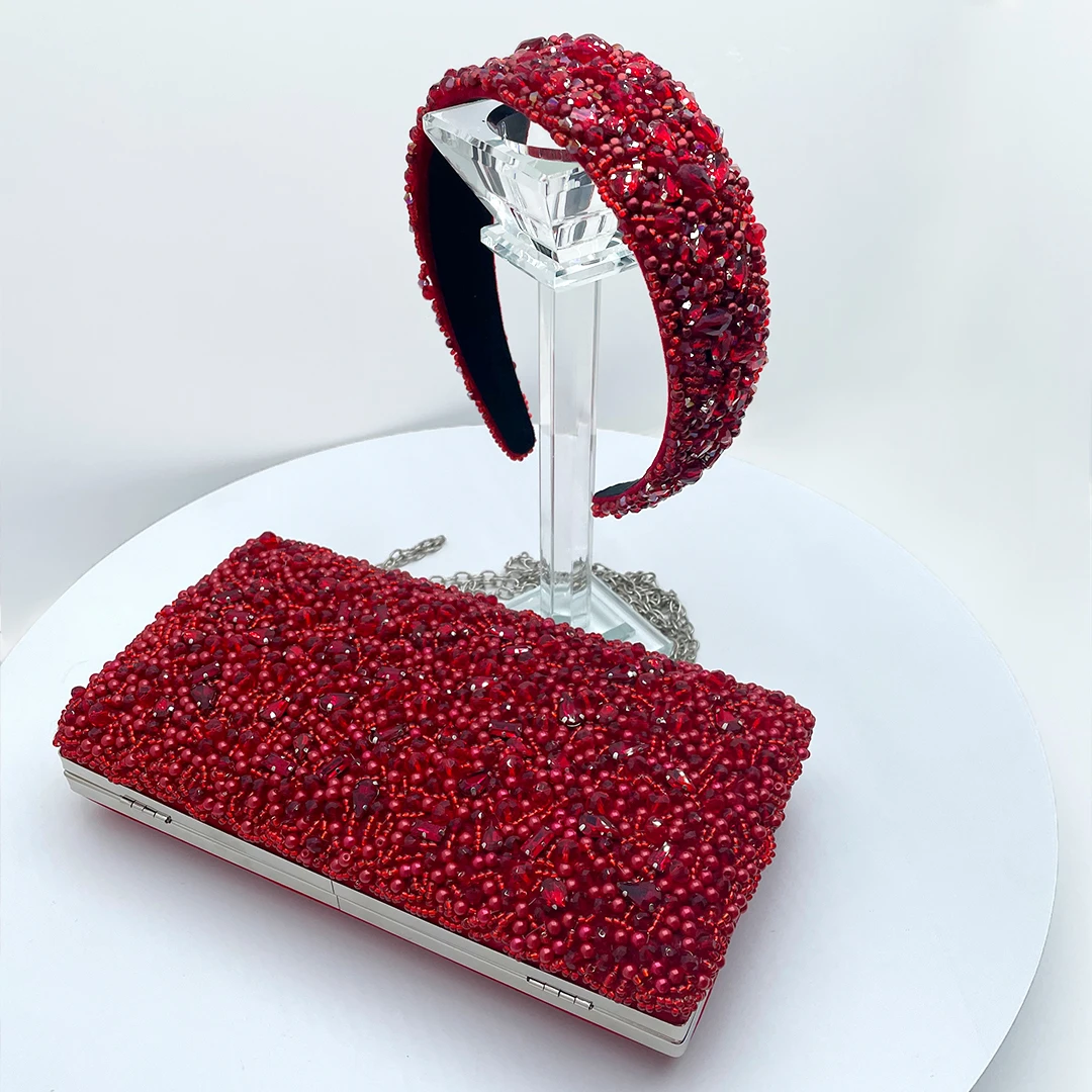 Red Velvet Spark - Geschenkset aus Clutch & Haarreif – Bild 2