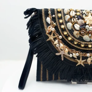 Natural Summer Tasche - schwarz-gold